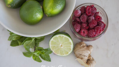 Raspberry Ginger Lime Detox Water